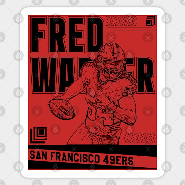 fred warner || san francisco 49ers | Black retro Sticker by Aloenalone